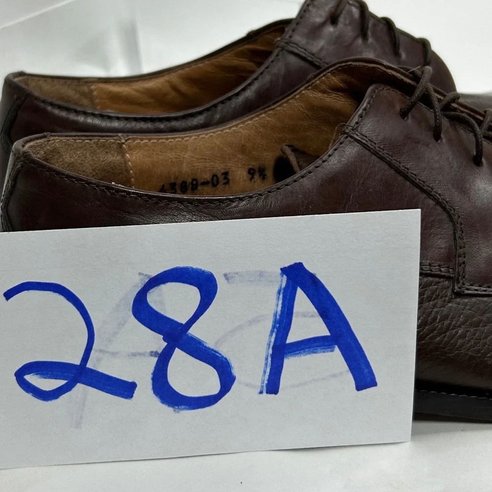 Bruno Magli Mens Dark Brown Leather Cap Toe Oxford Shoes Made in Italy 4388 9.5‎
